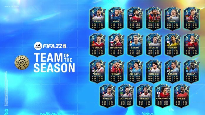 FIFA 22: ecco il TOTS (Team of the Season) di FUT