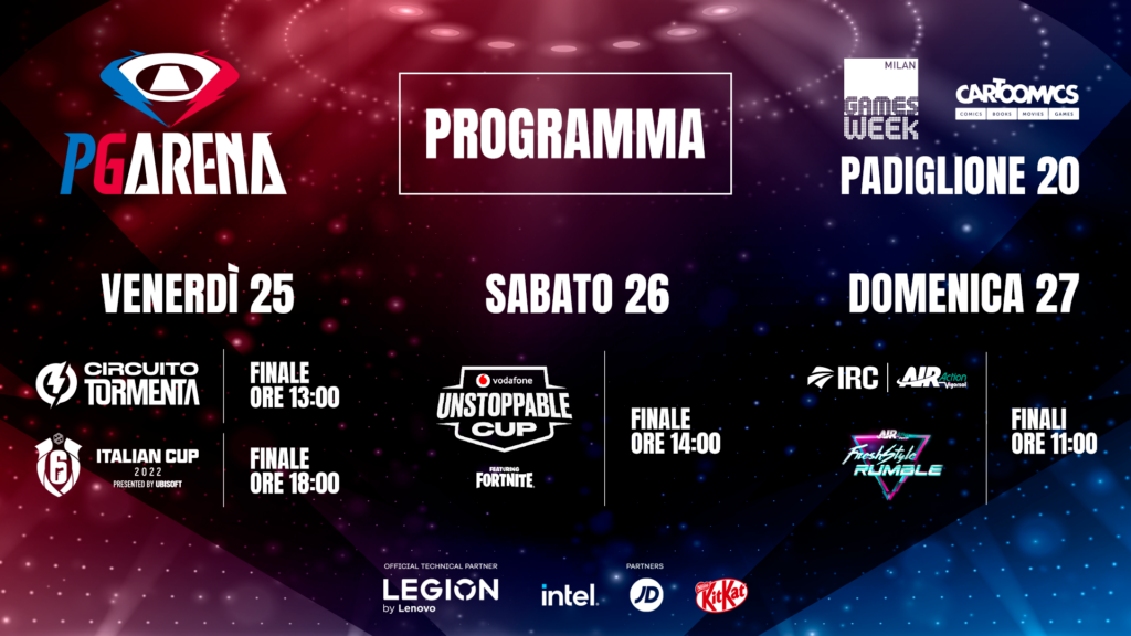 Milan Games Week il calendario completo degli eventi di PG Esports