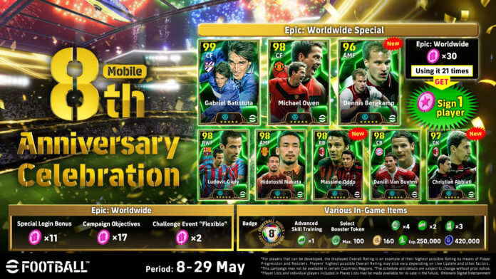 eFootball Mobile anniversario
